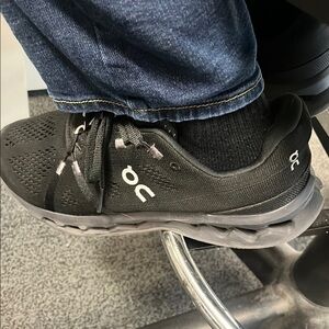 On Running Black and Gray Athletic Shoes